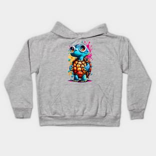 Turtle Colourful - Cute Turtle - I love Turtles Kids Hoodie